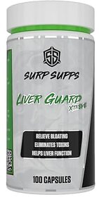 Surp supps lever Guard Xtreme Relieve Bloating elimnates toxins helps liver function 100 Capsules