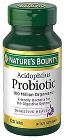 Nature Bounty Acidophilus Probiotic, Daily Probiotic Supplement, Supports Digestive Health, | Next Move | 100 Tablets