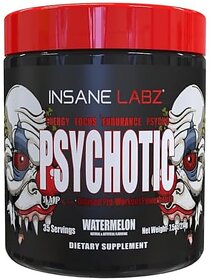 Psychotic Pre Workout AMP - Fruit Punch 216g Powder(Pack of 1,35 Servings) (Watermelon)