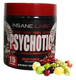 Psychotic pre workout, Sports Nutrition Supplements, 15 Servings, (Fruit Punch)