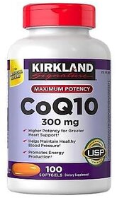 Kirkland Signature CoQ10 Maximum Potency, 100 Softgels, 300Mg