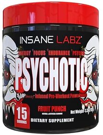 Psychotic pre workout, Sports Nutrition Supplements, 15 Servings, (Fruit Punch)