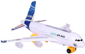 Battery Operated Airbus A380 Aero Plane with Sound and Flashing Light Bump and Go Action