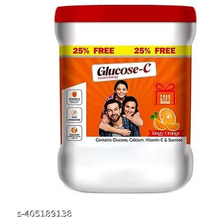 Gluce C Orange Flavour - Energize Your Day with Tangy Refreshment! (500gms)