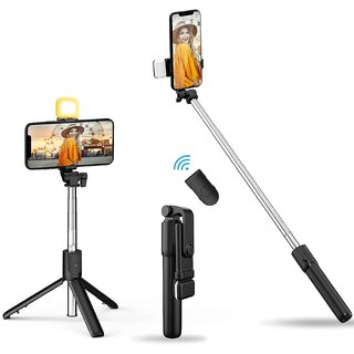                       Aseenaa Mobilife Selfie Stick with Light and Bluetooth Selfie Stick with Tripod Stand Portable Selfie Stick for Mobile                                              