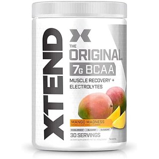                       Xtend Original BCAA Powder Sugar Free Workout Muscle Recovery Drink with 7g BCAA, | Amino Acid Supplement with L Glutamine & Electrolytes - 375 Gms (30 Servings) (Mango)                                              