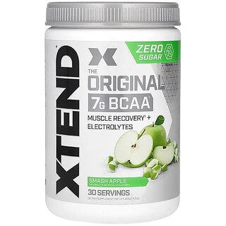                       Xtend Original BCAA Powder Sugar Free Workout Muscle Recovery Drink with 7g BCAA,  Amino Acid Supplement with L Glutamine  Electrolytes - 375 Gms (30 Servings) (Smash Apple)                                              