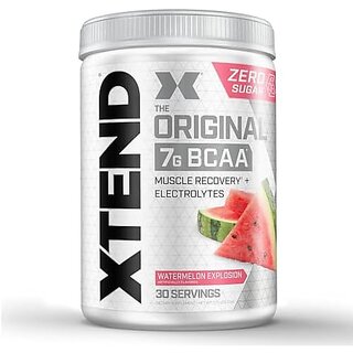                       Xtend Original BCAA Powder Sugar Free Workout Muscle Recovery Drink with 7g BCAA, | Amino Acid Supplement with L Glutamine & Electrolytes - 375 Gms (30 Servings) (Watermelon)                                              