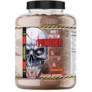                       Non-GMO, Keto Friendly Punisher Extremely Delicious Grass Fed Whey Protein Powder with 25g Protein and 5.5g BCAA (Devils Chocolate) (Chocolate)                                              