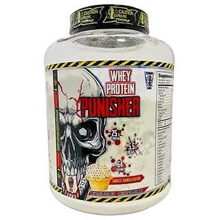                       Non-GMO, Keto Friendly Punisher Extremely Delicious Grass Fed Whey Protein Powder with 25g Protein and 5.5g BCAA (Devils Chocolate) (Vanilla)                                              
