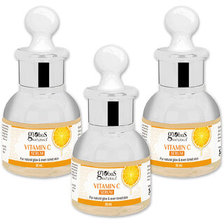 Globus Naturals Vitamin C Face Serum for Natural Glow Even Skin Tone 30 ml Pack of 3 Globus Naturals Vitamin C Face Serum for Natural Glow Even Skin Tone 30 ml Pack of 3