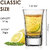 Mannat Heavy Base Shots Glasses Set of 2 for Whiskey,Brandy,Tequila,Vodka  Tequila Set Transperent(38 ml Each)