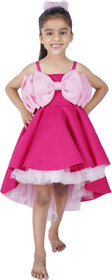 A-line part wear dress for girl kids Pink