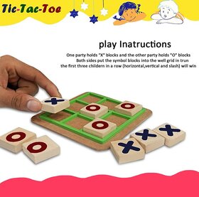Neelu Wooden Tic Tac Toe Zero Cross Board Game, Strategy GameParty, GameOutdoor, Indoor Game for Kids and Adults (1)