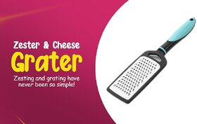 Neelu Stainless Steel Cheese Grater for Cheese,Ginger Slicer, Vegetable, Fruit Grinder (B) (Multicolor- 1 Pcs)