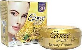 Goree gold beauty cream clear Acne,pimples, dark spot, dark circles, freckle  wrinkle for glow and golden skin unisex