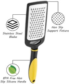 Neelu Stainless Steel Cheese Grater for Cheese,Ginger Slicer, Vegetable, Fruit Grinder (Y) (Multicolor- 1 Pcs)