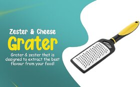 S.S.B Stainless Steel Cheese Grater for Cheese,Ginger Slicer, Vegetable, Fruit Grinder (Y) (Multicolor- 1 Pcs)