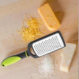 Neelu Stainless Steel Cheese Grater for Cheese,Ginger Slicer, Vegetable, Fruit Grinder (G) (Multicolor- 1 Pcs)