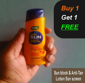 Joy Sunblock  Anti-Tan Lotion Sunscreen SPF 20 PA++ All Skin Types 40ml + 40ml