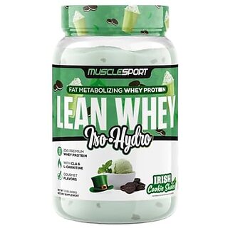                       MUSCLEPORT LEAN WHEY PROTEIN ISO HYDRO 2LBS FAT METABOLIZING WHEY PROTEIN (Irish cookie shake)                                              