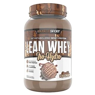                       MUSCLEPORT LEAN WHEY PROTEIN ISO HYDRO 2LBS FAT METABOLIZING WHEY PROTEIN (Chocolate Ice Cream)                                              