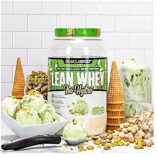                       MUSCLEPORT LEAN WHEY PROTEIN ISO HYDRO 2LBS FAT METABOLIZING WHEY PROTEIN (Pistachio)                                              