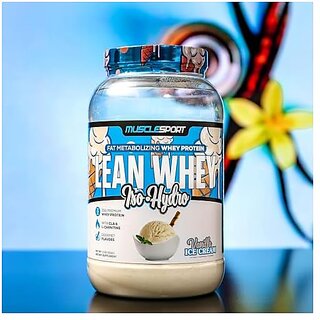                       MUSCLEPORT LEAN WHEY PROTEIN ISO HYDRO 2LBS FAT METABOLIZING WHEY PROTEIN (Vanilla Ice cream)                                              