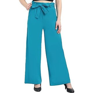                       One Sky Comfort Fit Women Blue Trousers                                              