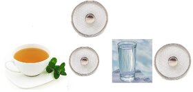 S.S.B Stainless Steel Glass Cover/Cup Cover/Tea Cover/Net Cover/Food Cover/Multipurpose Cover 4 Piece Set (4 Inch)