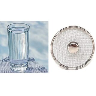                       S.K. Stainless Steel Glass Cover/Cup Cover/Tea Cover/Net Cover/Food Cover/Multipurpose Cover 4 Piece Set (4 Inch)                                              