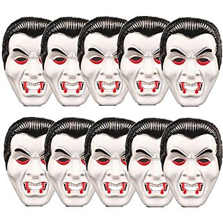                       Kaku Fancy Dresses Vampire Dracula Face Mask For Halloween Costume, Cosplay For Kids - Pack of 3                                              