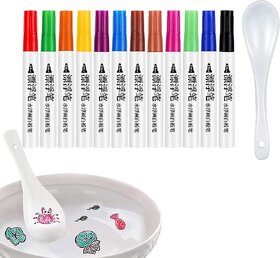 Whiteboard Pen With Spoon Water Painting Pens For Children Boys Girls Office 12Pcs Pens