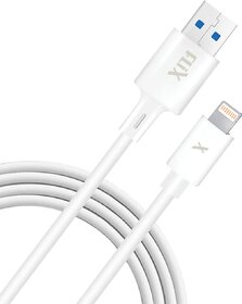 FLiX (Beetel USB to Lightning PVC Data Sync  12W(2.4A) Fast Charging Cable for iPhones