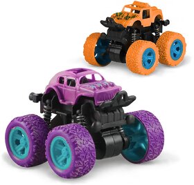 S.K. Small Off Road 4x4 Car, Mini Sports Super Car, Pull Back Toy, Toy for Kids to Play in Home, Set of 2 (Multicolor)