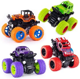 S.K Small Off Road 4x4 Car, Mini Sports Super Car, Pull Back Toy, Toy for Kids to Play in Home, Set of 4 (Multicolor)