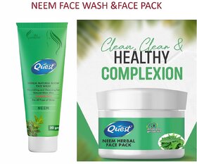 Quest Herbal Natural Glow Neem Face Wash  Face Pack(pack of 1)