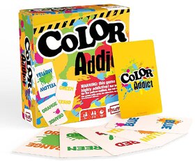 S.S.B  Shuffle Color Addict Card Game, Cards Game for 7+ years kids, Set of 1 (110 Colourful Cards)