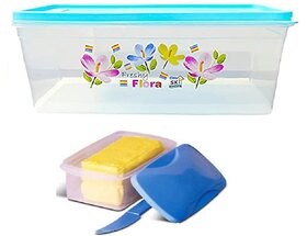 Neelu Butter+Bread Storage Dish Keeper with Sealed Plastic Lid.Butter/Bread Keeper Container in Kitchen  Refrigerator.