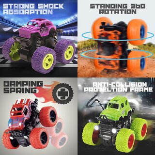                       S.S.B Small Off Road 4x4 Car, Mini Sports Super Car, Pull Back Toy, Toy for Kids to Play in Home, Set of 4 (Multicolor)                                              