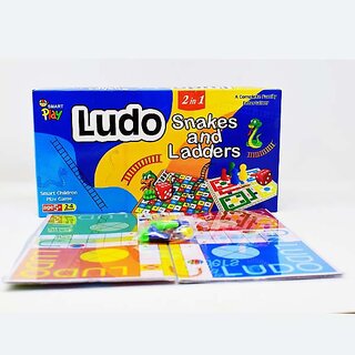                       S.K.  Classic Strategy Game Ludo for 5+ Years Kids (Small), Snake  Ladder Game for kids and Adults, Set of 1                                              