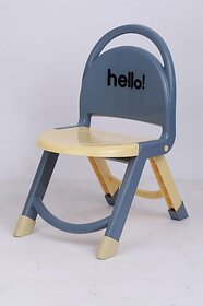 Manav Enterprises Plastic Folding Baby Chair For Kids (Silver)