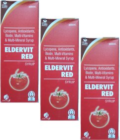 Eldervit Red multivitamin syrup pack of 3 X 200 ml each
