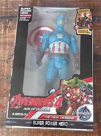 Manav Enterprises Captain America Avenger Super Heros Action Figyre Toys For Kids (Multicolor)