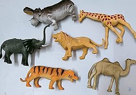 Manav Enterprises Jungle Animal Figure Toys For Kids (Multicolor)