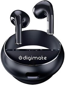 Digimate Ringpods Earbuds With Charging Case 40 Hours Play Time Bluetooth Version 5.1 With MIC (DG-EP04, Black)
