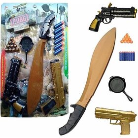 Manav Enterprises Pubg Theme Gun Toy Set For Kids Guns  Darts (Multicolor)