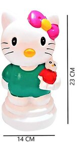 Hmv Large Hello Kitty Money Saving Bank, Coin Holder, Piggy Bank For Kids Sr (Green)