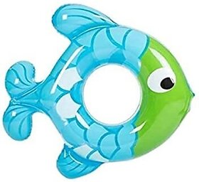 Manav Enterprises Inflatable Fish Style Swimming Tube For Kids - 50Ccm Inflatable Swimming Safety Tube (Multicolor)