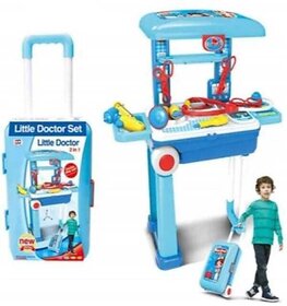 Hmv Dr. Set Twist Trolley Case 2 In 1 Luggage Doctor Set Toys For Kids